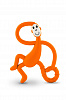 Игрушка-грызун Танцующая Обезьянка (цвет оранжевый, 14 см)