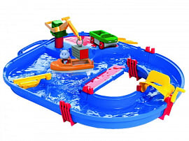 Игровой набор BIG Аква Плей. Строительство с краном машинкой лодкой и фигуркой 68х65х22 см 3+ (8700001501) 