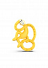Игрушка-грызун Маленькая Танцующая Обезьянка (цвет желтый, 10 см)