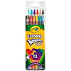 12 цветных карандашей - вертушек с ластиками (не нужно точить)
