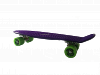 Пенни борд GO Travel, Фиолетовая, зеленые колеса 56 см (LS-P2206PGS)