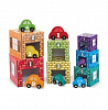 Автомобили и гаражи - набор блоков кубов