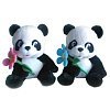 Панда с цветком (музыкальная, 22 см)