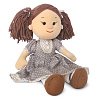 Кукла Карина коричневом платье в горошек (музыкальная, 24 см)