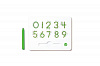 Магнитная доска для изучения цифр от 0 до 9, 3+ (цвет зеленый)