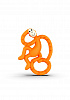 Игрушка-грызун Маленькая Танцующая Обезьянка (цвет оранжевый, 10 см)