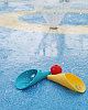 Игровой набор для песка и снега CUPPI (совочки + мячик, цвет красный)