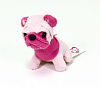 Мини-модница Мопс с розовой мордочкой собачка с повязкой 10 см