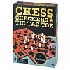 Набор из 3-х игр: шашки, шахматы, крестики-нолики