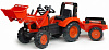 Детский трактор 2060AM Kubota на педалях с прицепом и передним ковшом