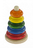 Пирамидка деревянная Классическая разноцветная (NIC2310)