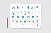 Магнитная доска для изучения английских маленьких прописных букв от А до Z, 3+ (цвет голубой)