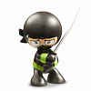 Интерактивная фигурка Ниндзя Shadow Ripper Черное кимоно, зеленый пояс (70505)